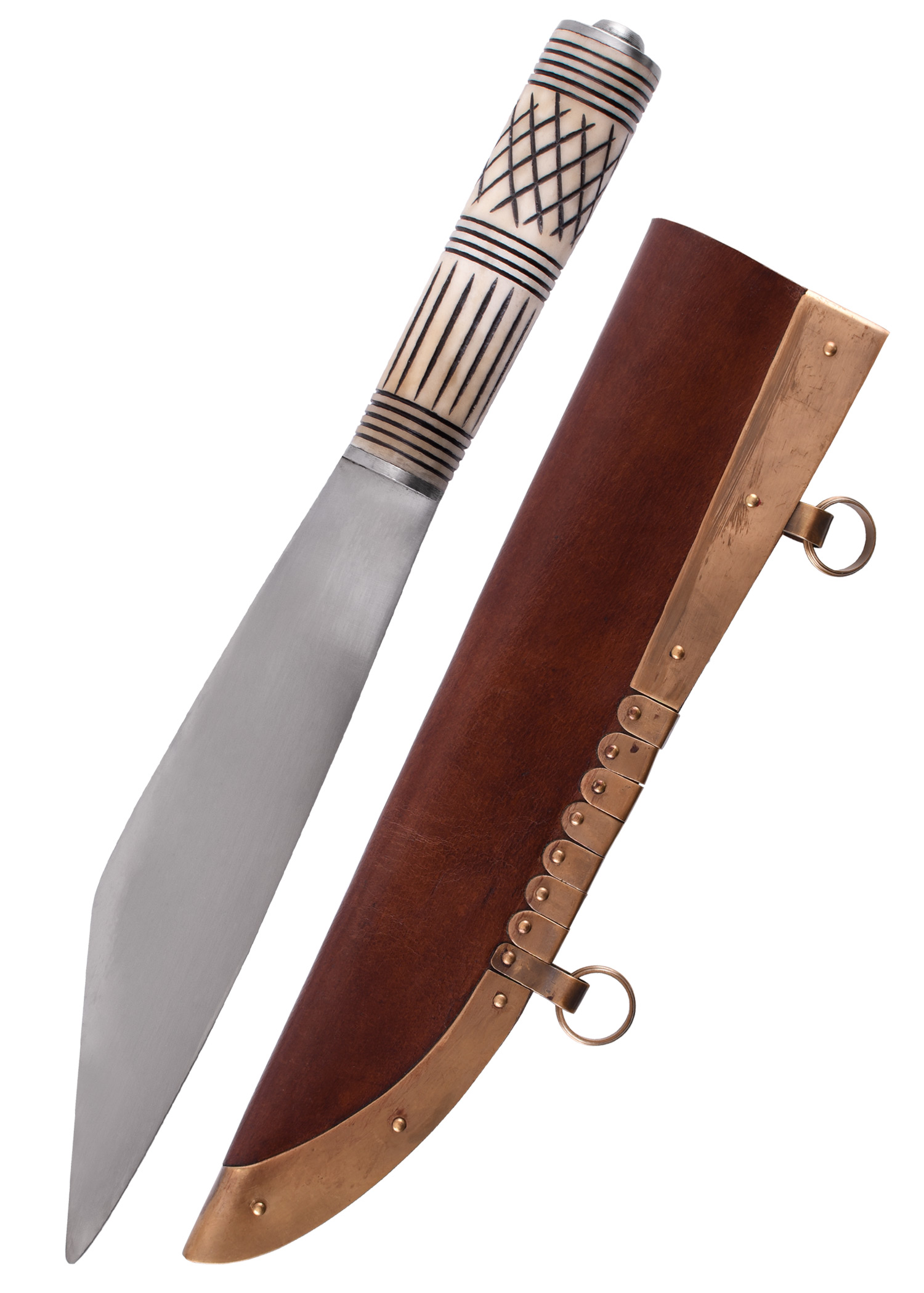 Viking Scramasax, Seax Dagger with Bone Grip