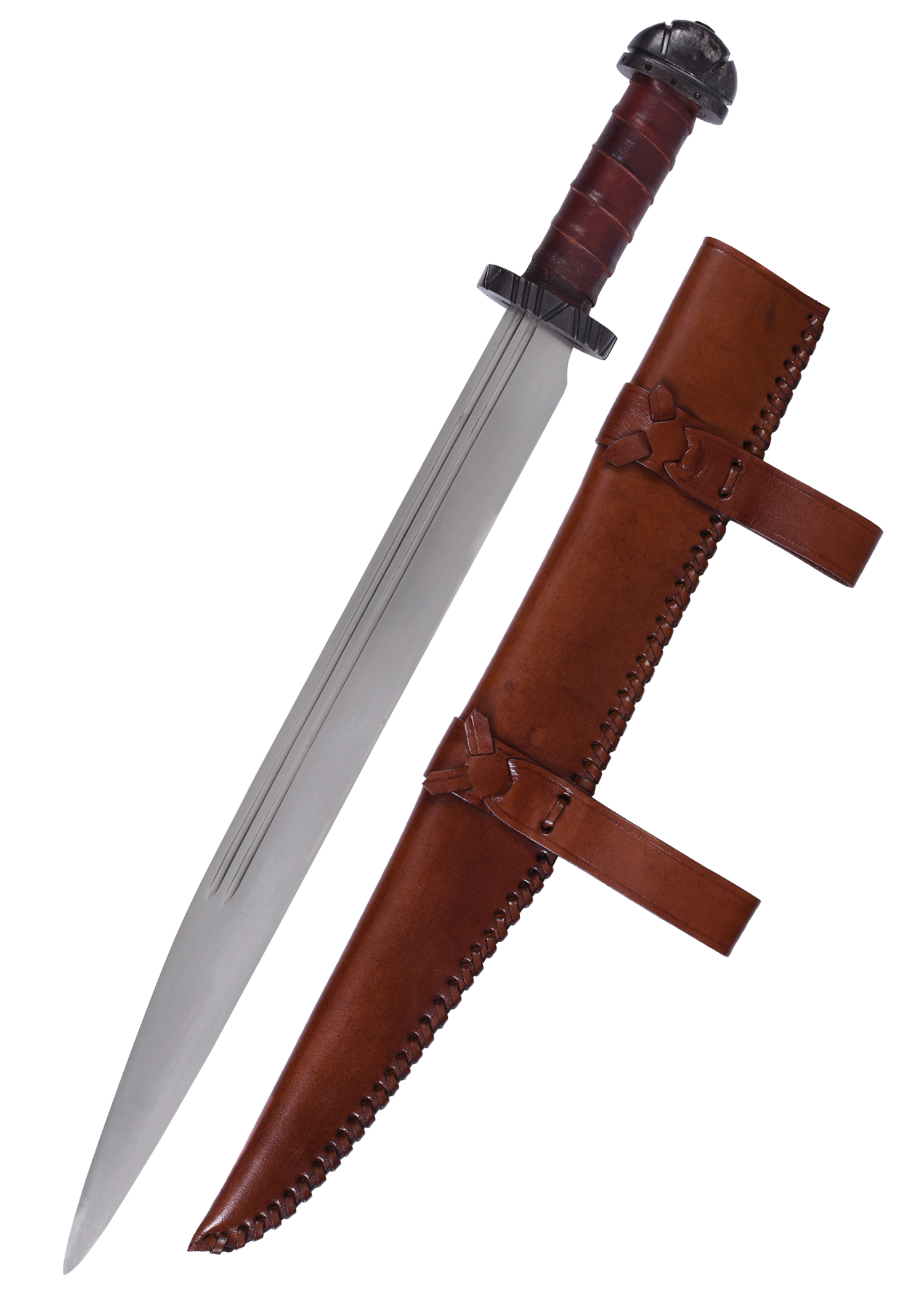 Viking Long Seax with Leather Grip